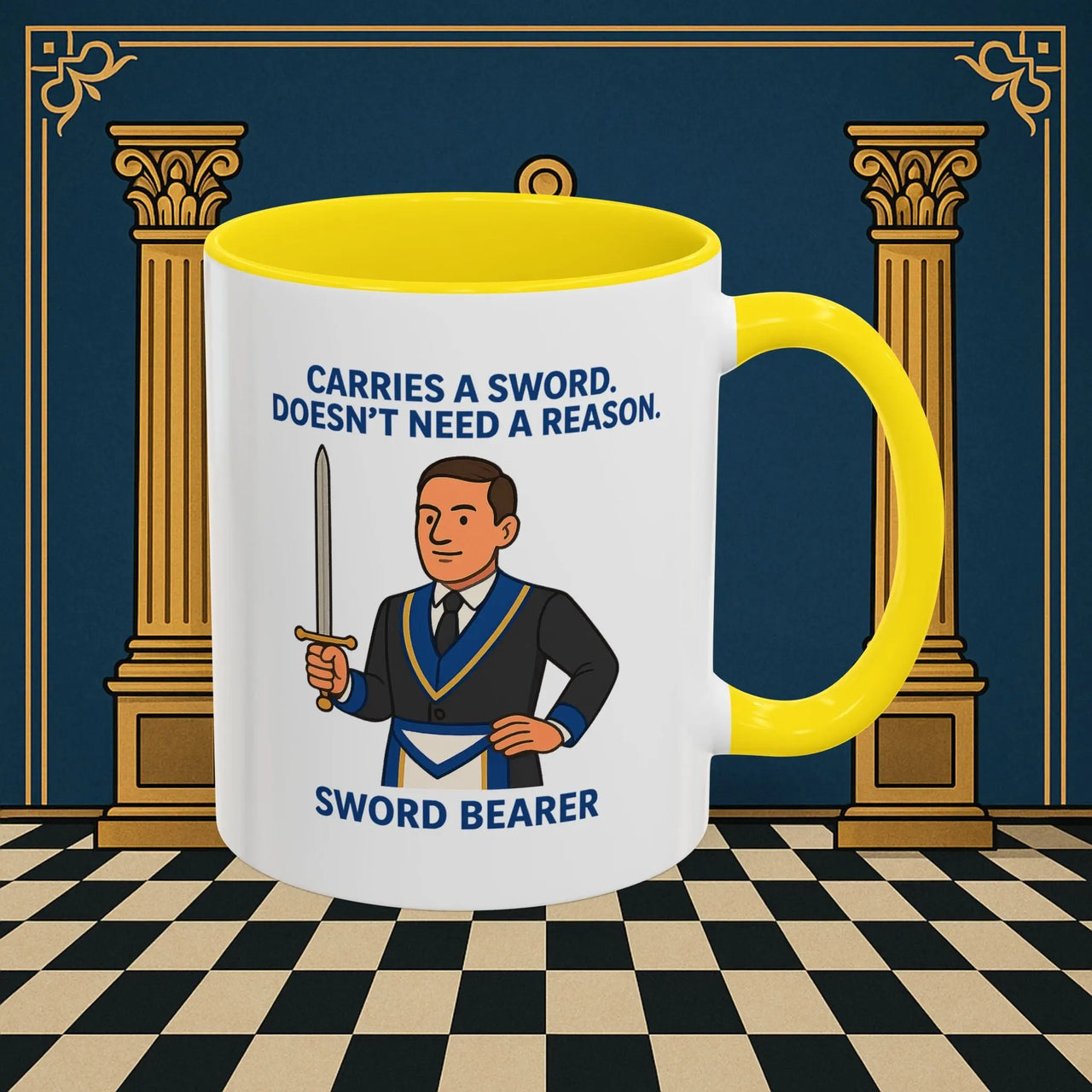 Masonic Mugs - Sword of Mystery - Provincial Sword Bearer Printify