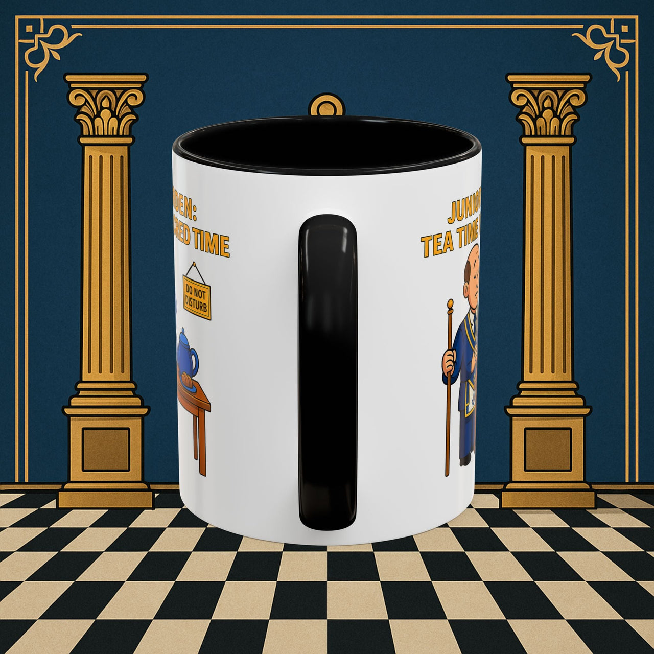 Masonic Mugs - Junior Warden: Tea Time is Sacred, Junior Warden Printify