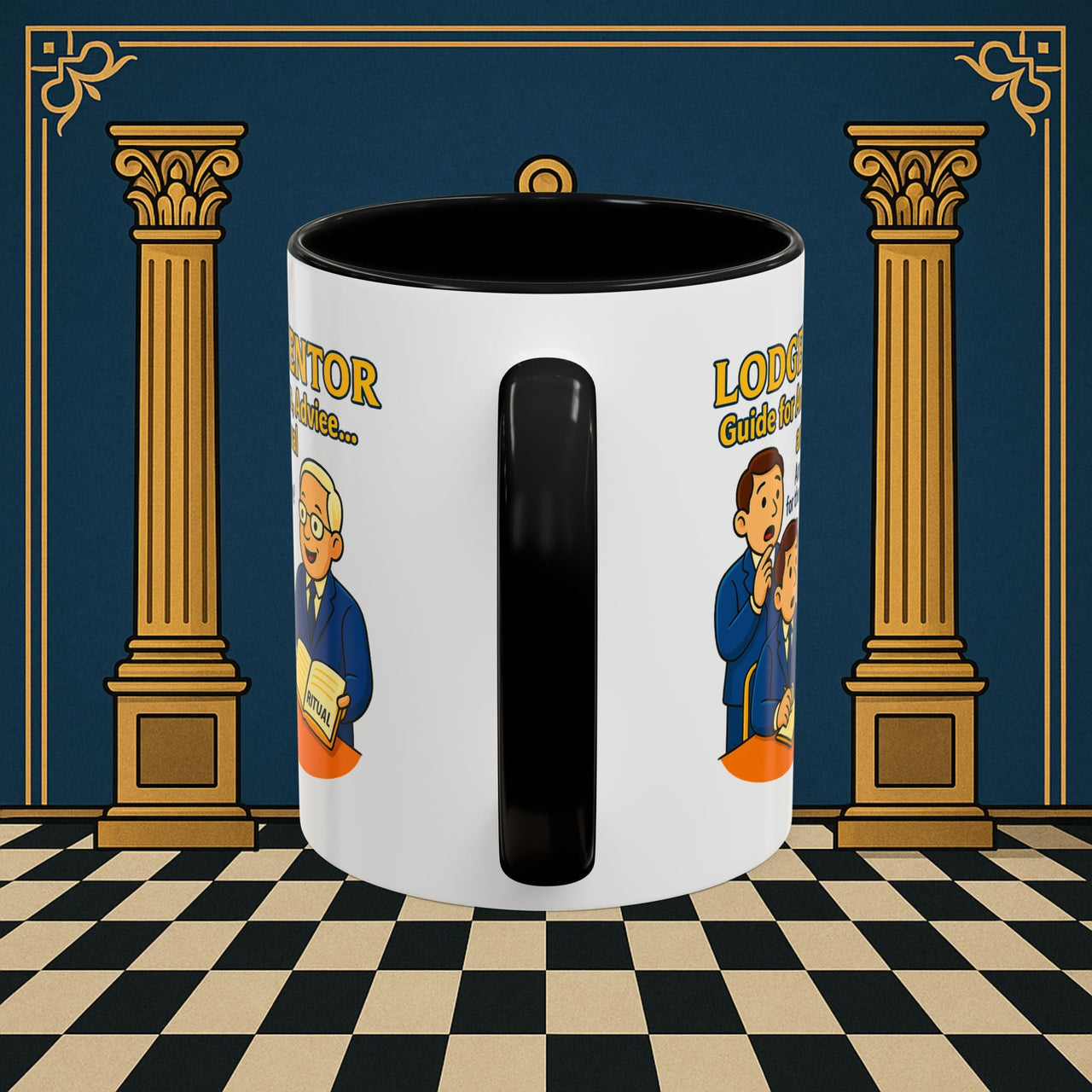 Masonic Mugs - Lodge Mentor: Fraternal Ritual Guidance, Lodge Mentor Printify