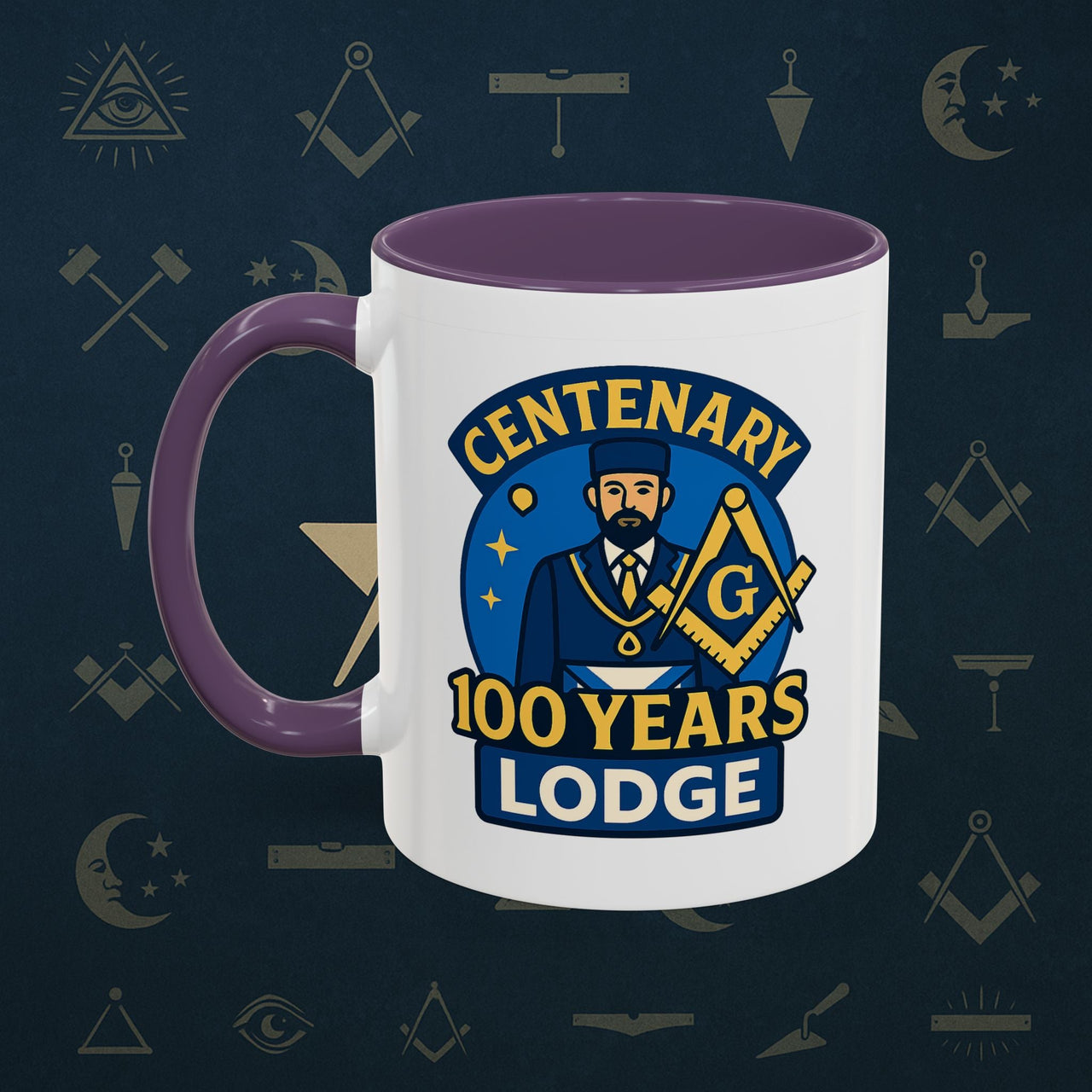Masonic Mugs - Centennial Brotherhood - 100 years lodge anniversary Printify