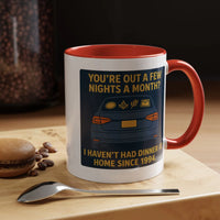 Masonic Mugs Ready to Go – Dinner at Home? Never Heard of It (Accent Coloured 11oz Mug) Printify