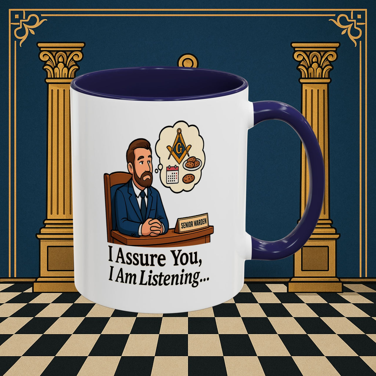 Masonic Mugs - Masonic Musings - Senior Warden Printify