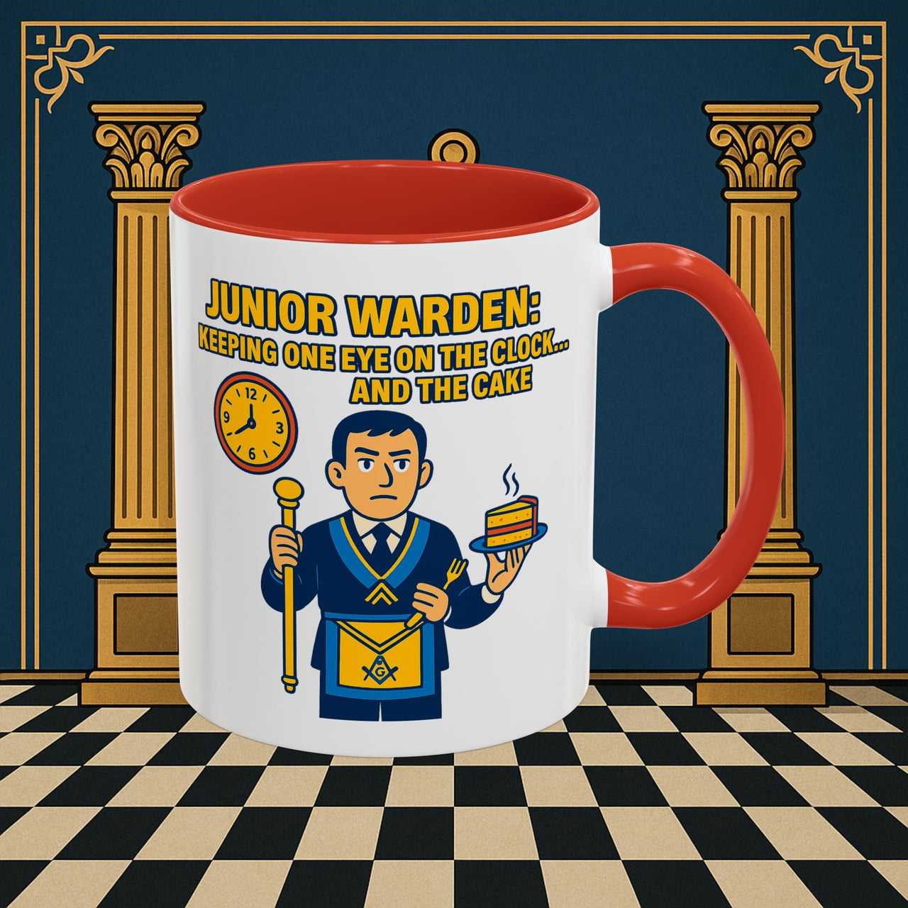Masonic Mugs - Masonic Vigilance: Junior Warden's Timekeeping Duty,  Junior Warden Printify