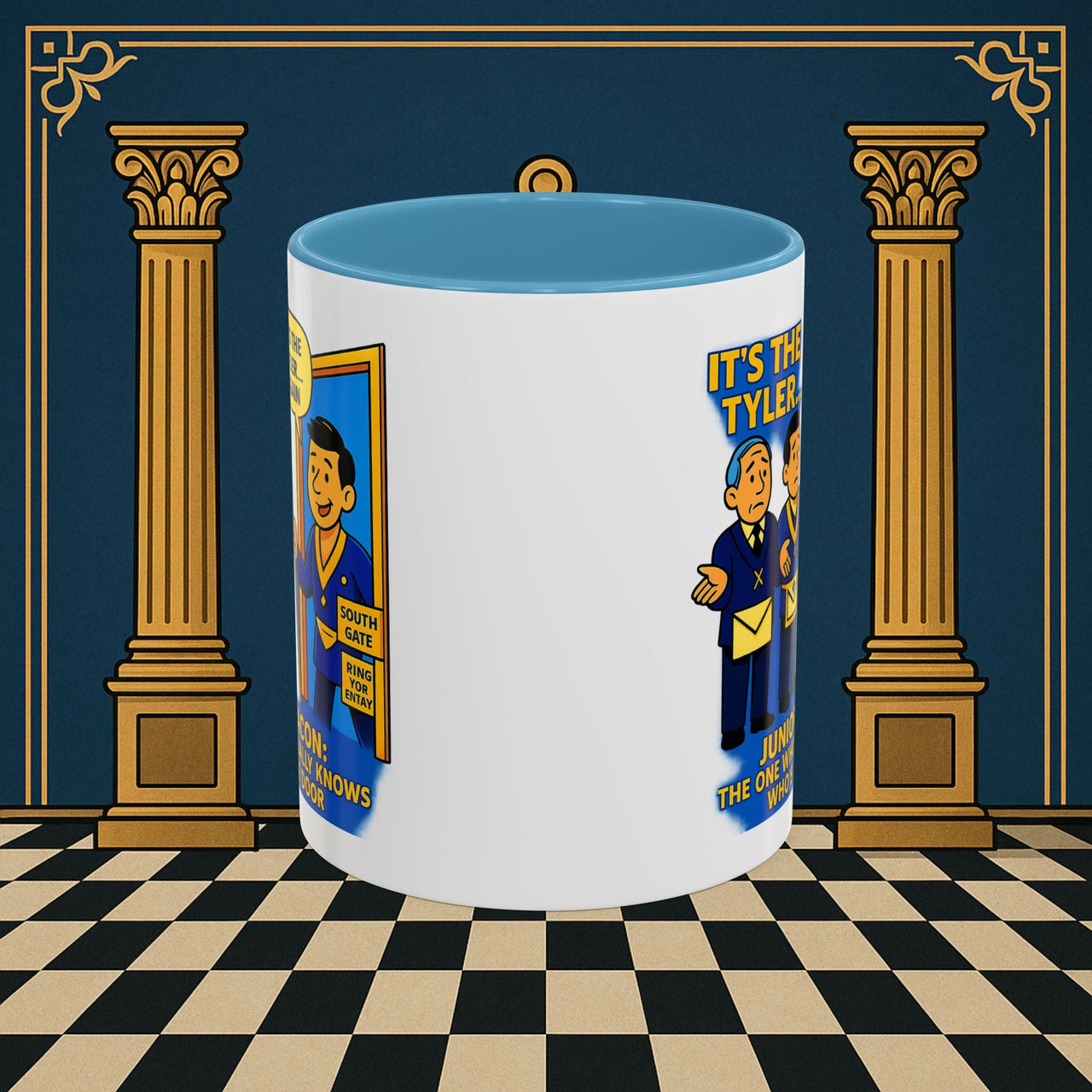 Masonic Mugs - Masonic Mysteries Unveiled: Lodge Leadership Comedy, Junior Deacon Printify