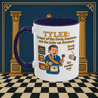 Masonic Mugs - Tyler's Doorway Dilemma - Tyler Printify