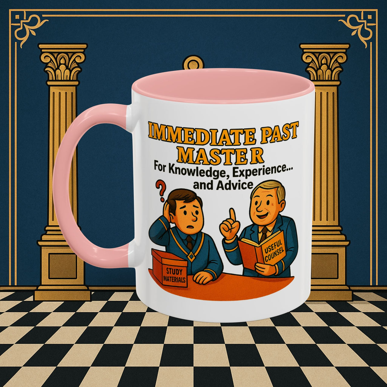 Masonic Mugs - Accent Coloured 11oz Mug - Wisdom Transfer Printify