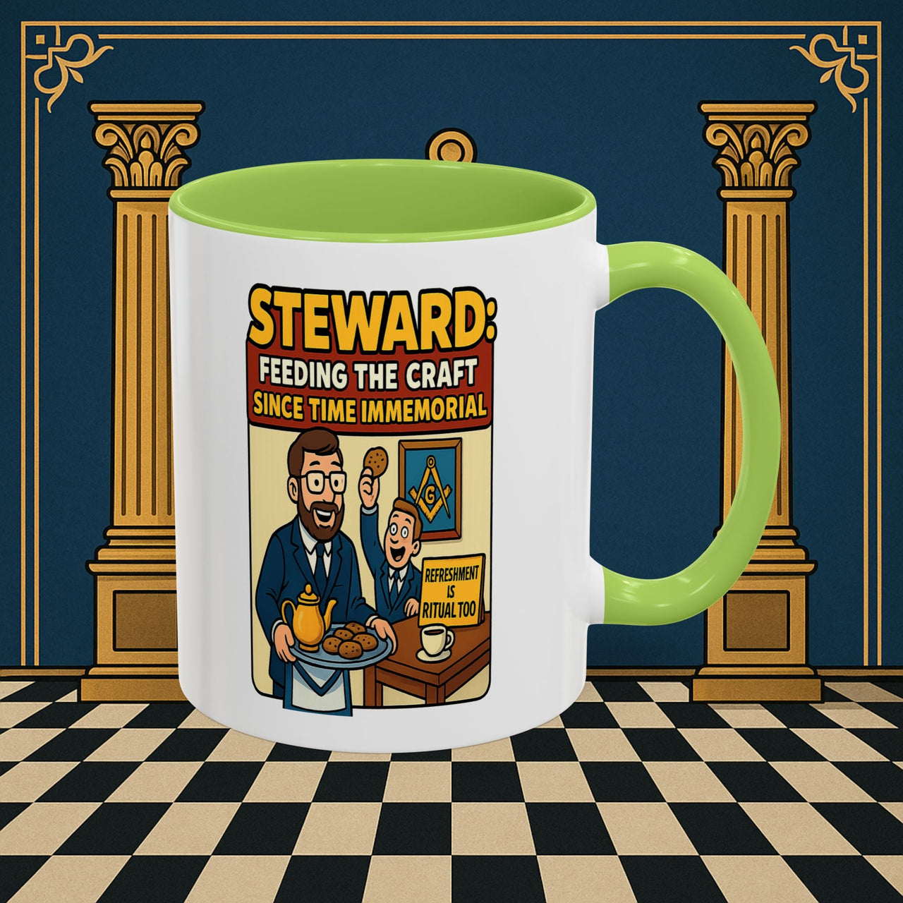 Masonic Mugs - Feeding Freemasonry's Fellowship - Steward Printify