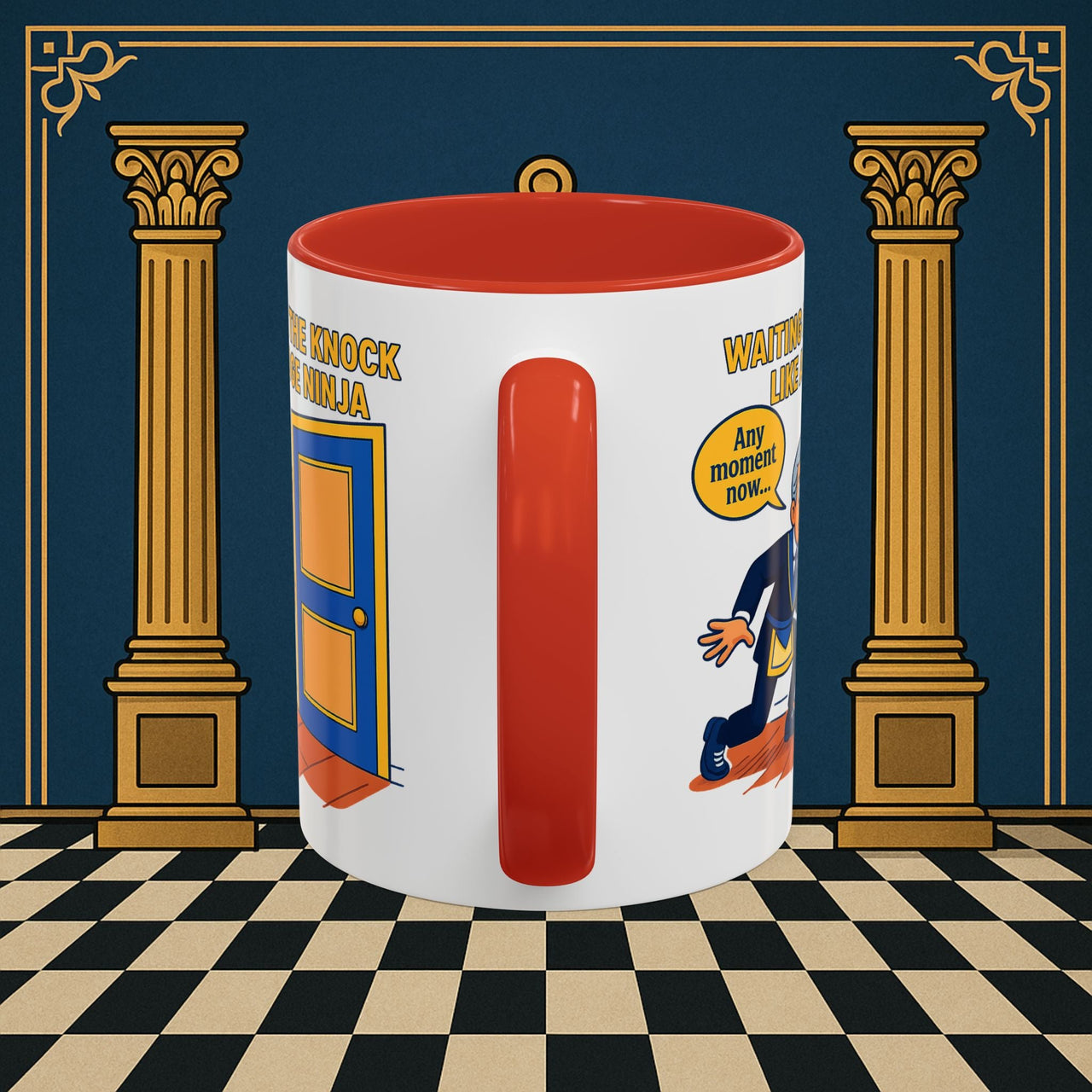 Masonic Mugs - Masonic Anticipation: Lodge Ninja in Waiting, Junior Deacon Printify