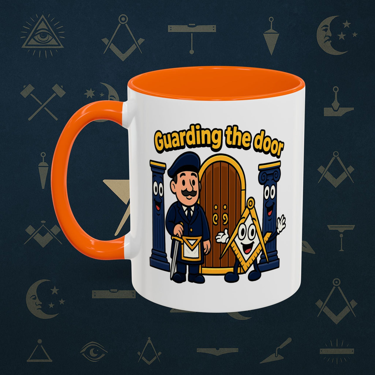 Masonic Mugs - Guarding the Door - Tyler Printify
