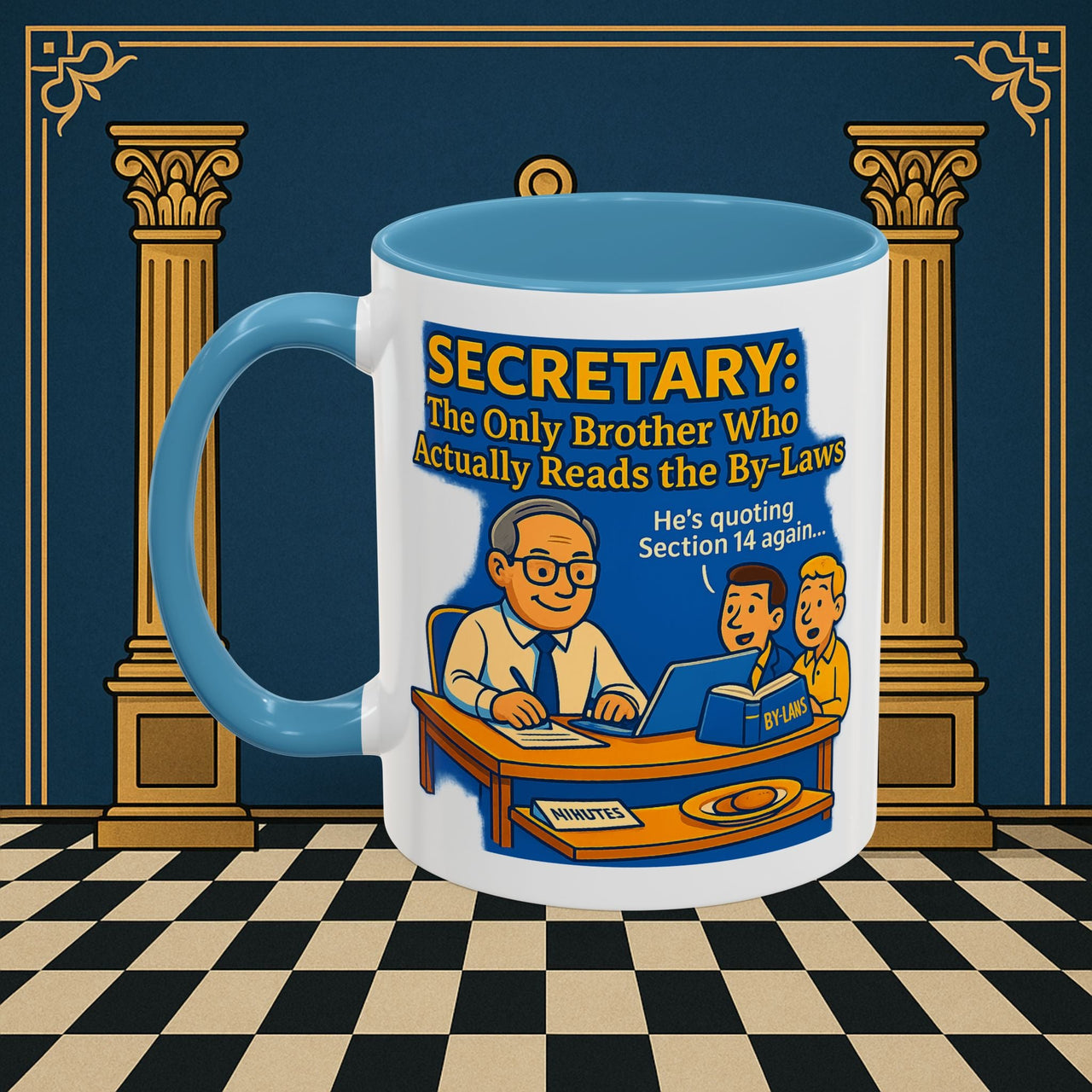 Masonic Mugs - Bureaucratic Bliss - Secretary Printify