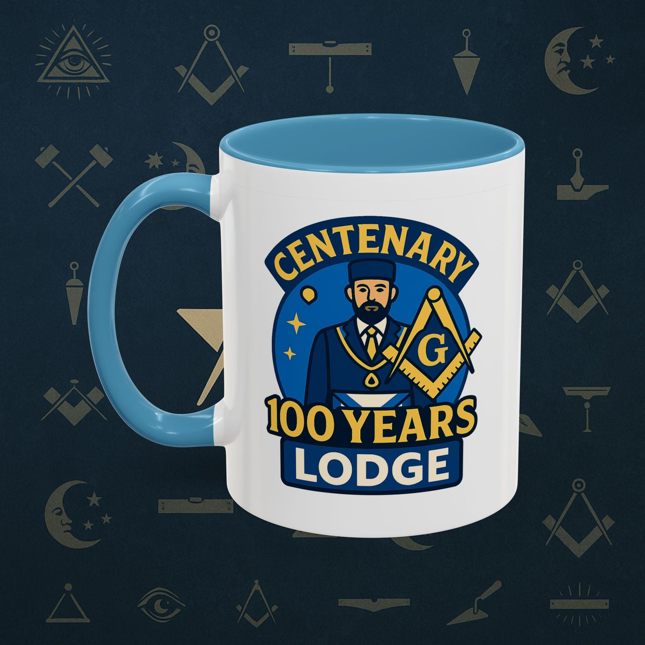 Masonic Mugs - Centennial Brotherhood - 100 years lodge anniversary Printify