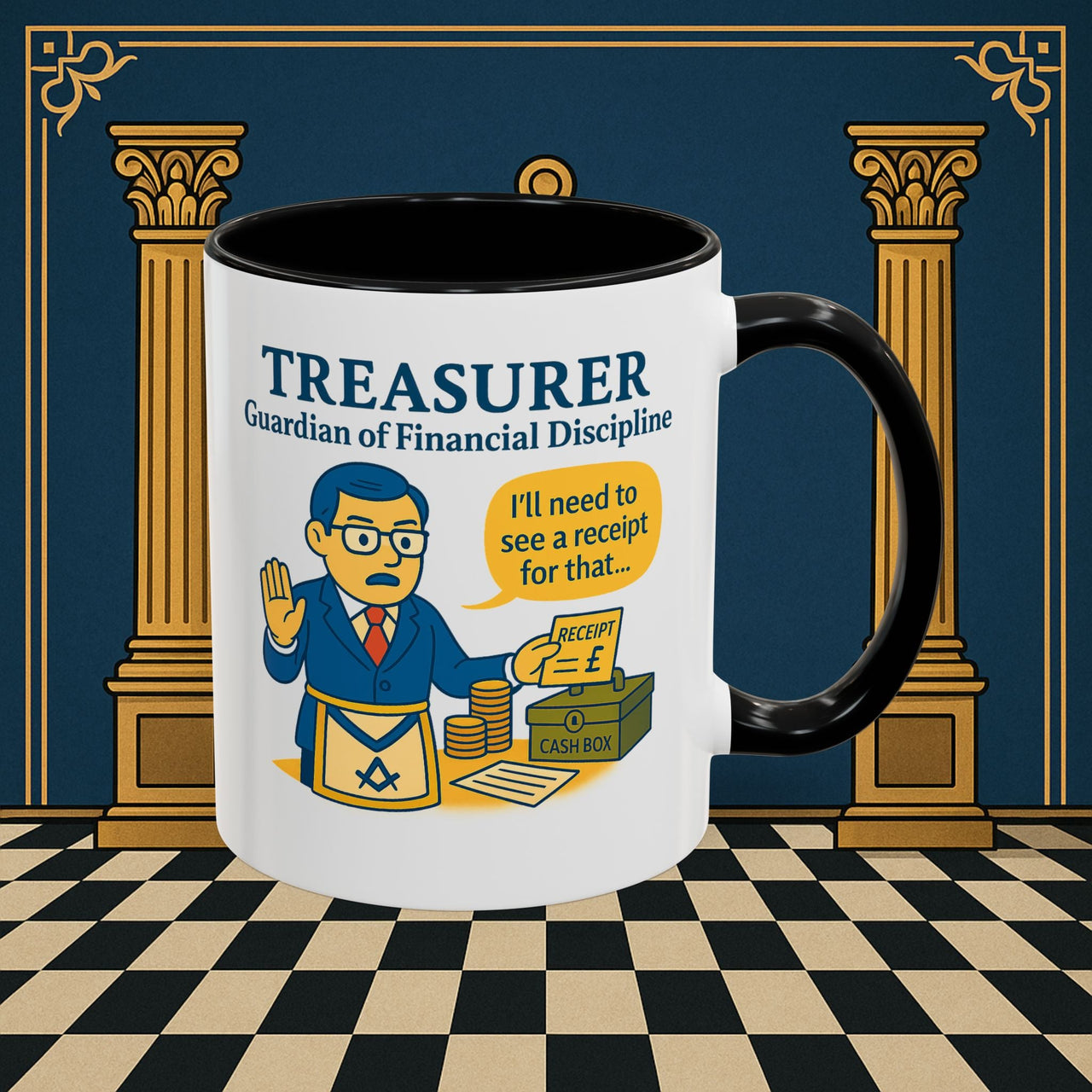 Masonic Mugs - Treasurer's Tally - Treasurer Printify