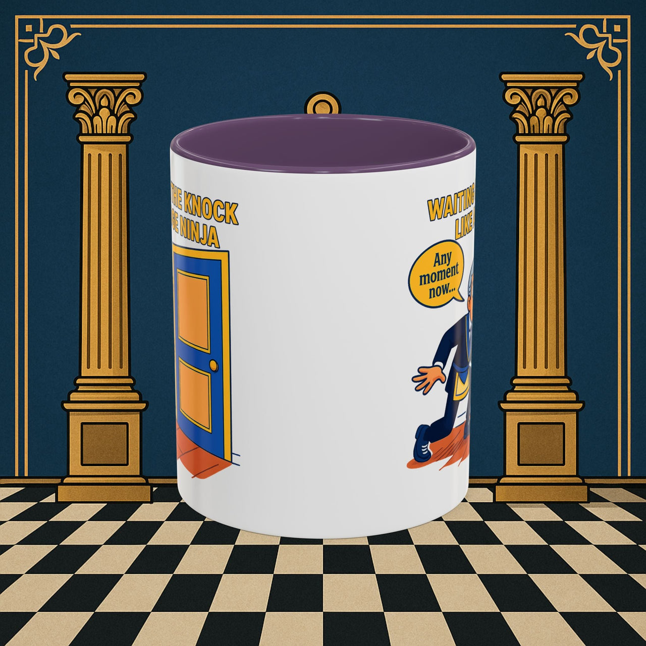 Masonic Mugs - Masonic Anticipation: Lodge Ninja in Waiting, Junior Deacon Printify