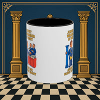 Masonic Mugs - Day/Night Professional: Dual Persona Comic Illustration, Junior Warden Printify