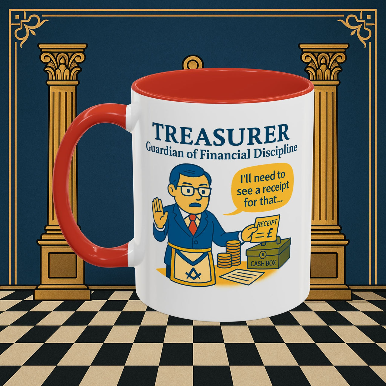 Masonic Mugs - Treasurer's Tally - Treasurer Printify