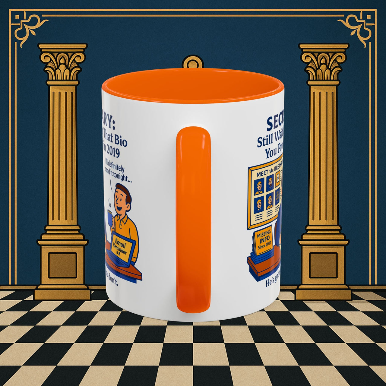 Masonic Mugs - Waiting Game - Secretary Printify