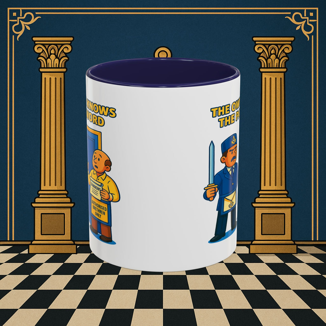 Masonic Mugs - Accent Coloured 11oz Mug - Masonic Mayhem - Inner Guard Printify