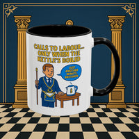 Masonic Mugs - Masonic Tea Break: Fraternal Humor in Comic Book Style, Junior Warden Printify