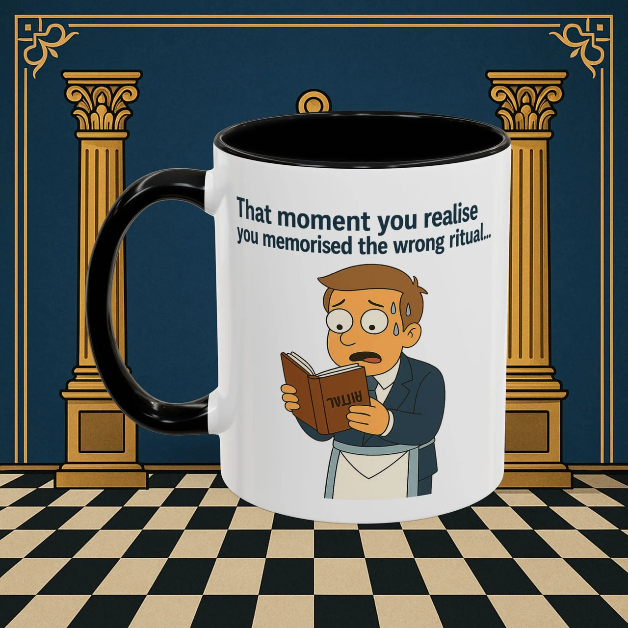Masonic Mugs Ready to Go – Wrong Ritual (Accent Coloured 11oz Mug) Printify