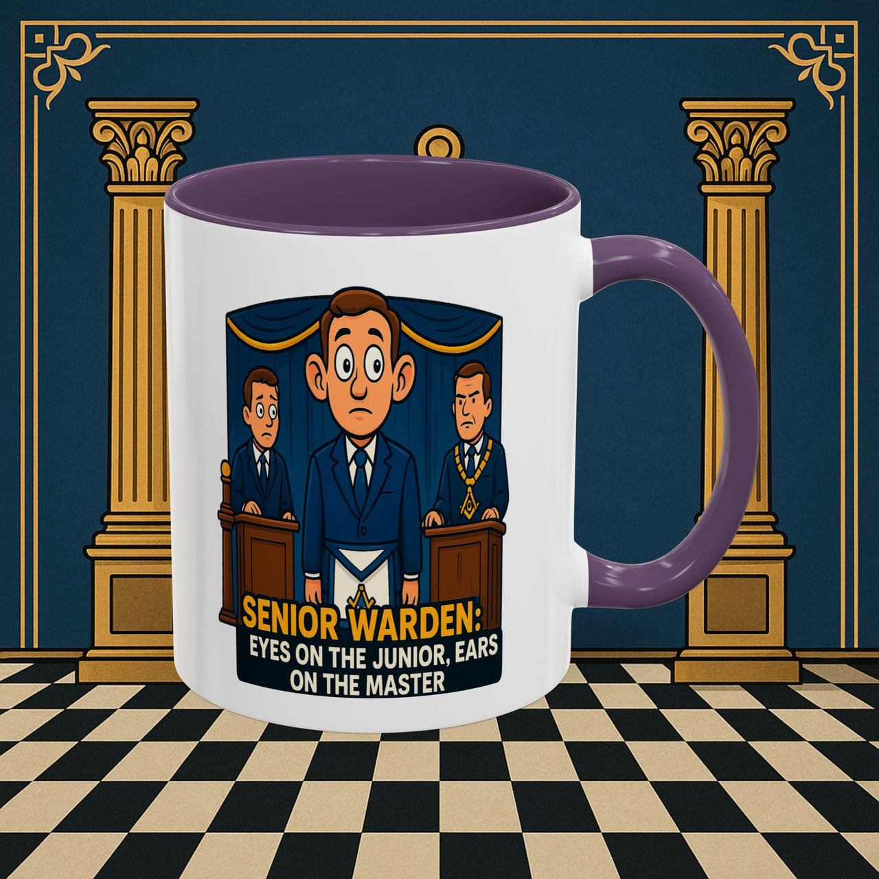 Masonic Mugs - Masonic Watchfulness - Senior Warden Printify