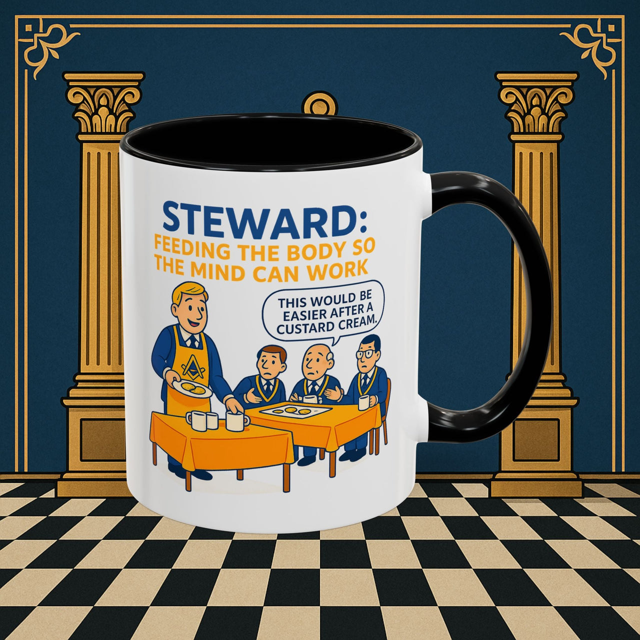Masonic Mugs - Refreshment of Reason - Steward Printify