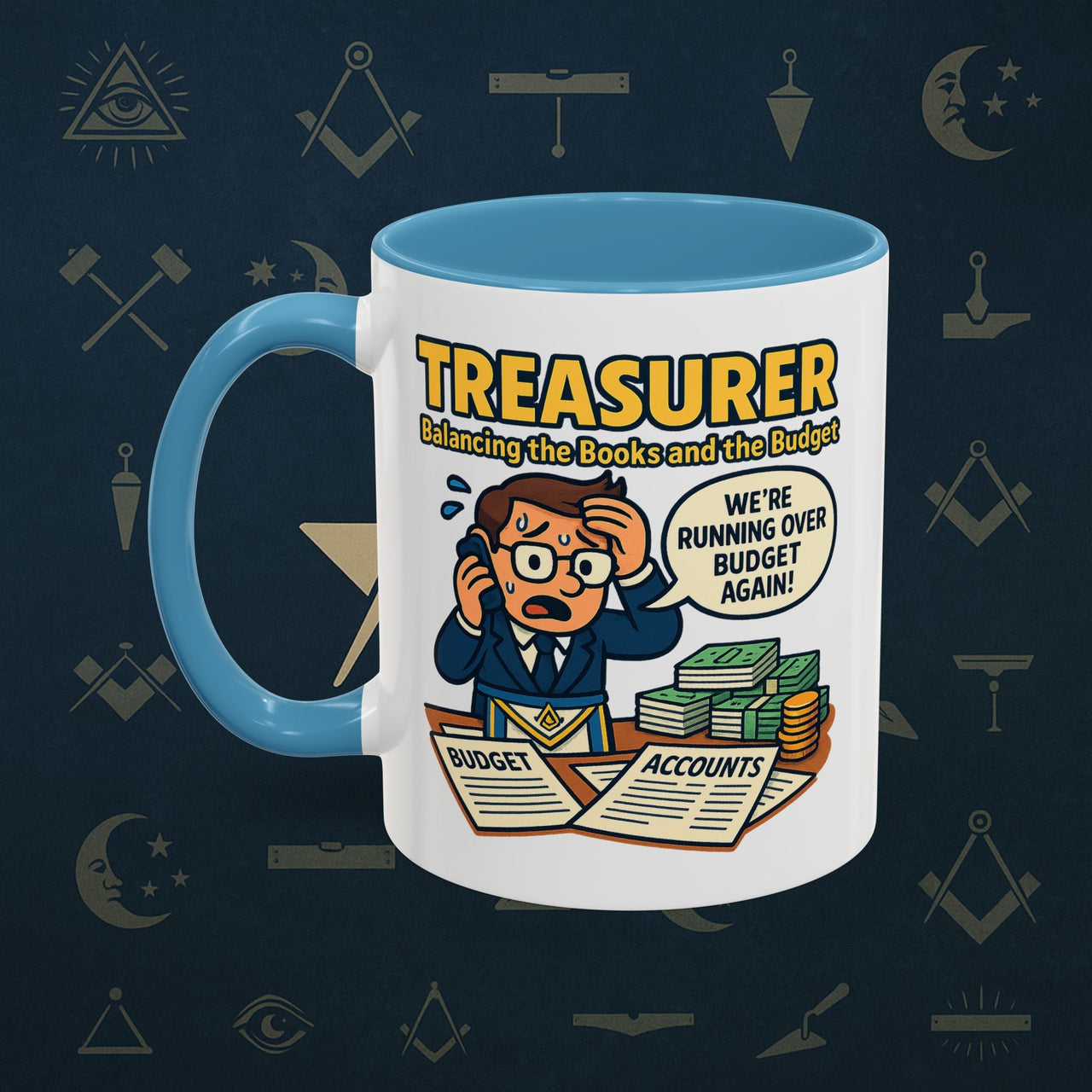 Masonic Mugs - Budget Blues - Treasurer Printify