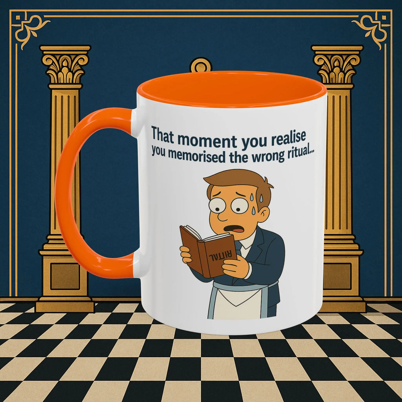 Masonic Mugs Ready to Go – Wrong Ritual (Accent Coloured 11oz Mug) Printify