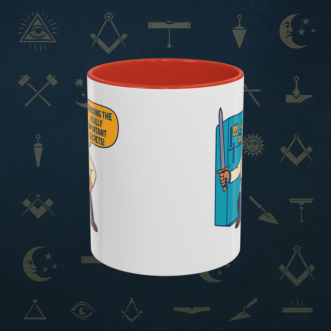 Masonic Mugs - Secret Fridge Defender - Tyler Printify
