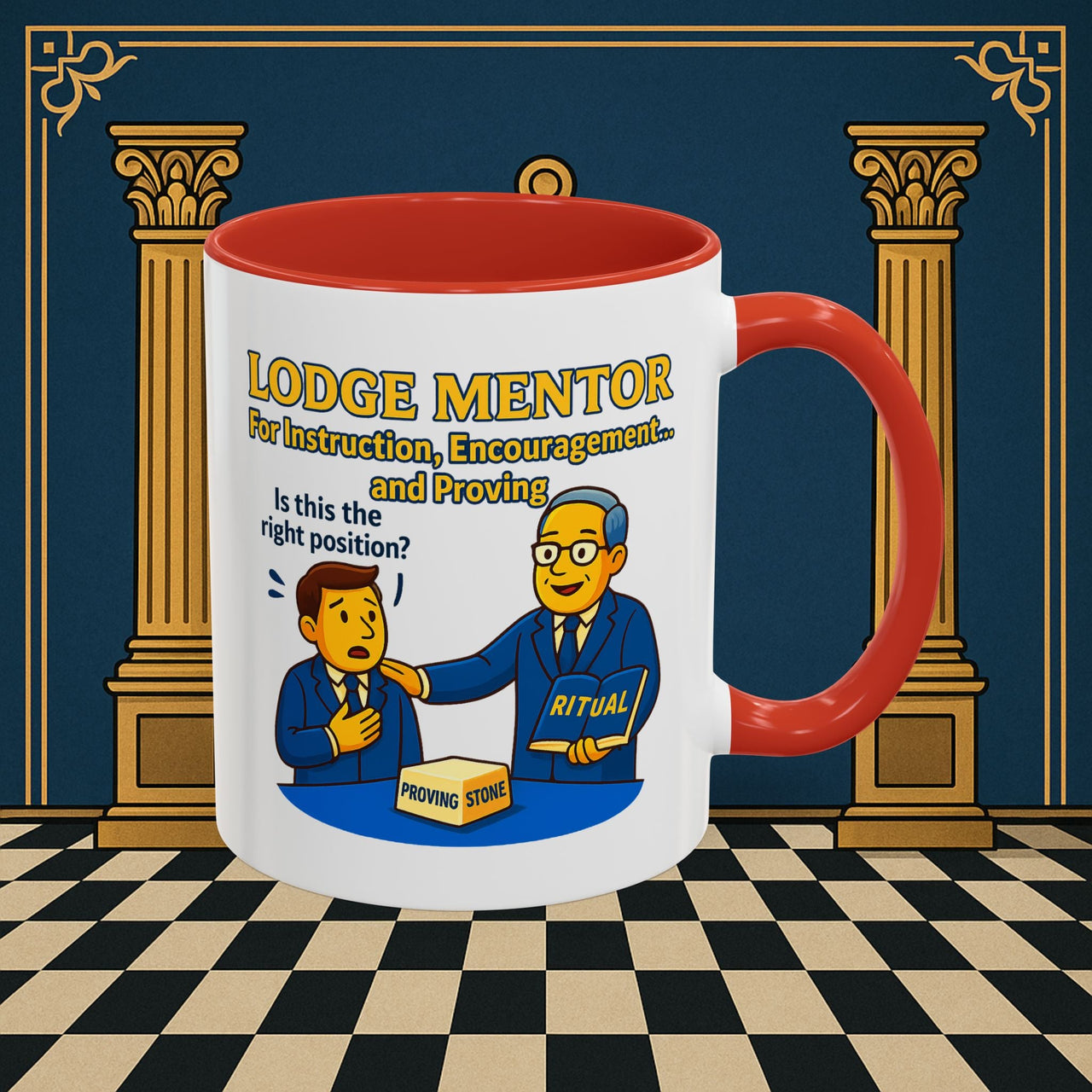 Masonic Mugs - Lodge Mentor Guidance: Masonic Ritual Instruction, Lodge Mentor Printify