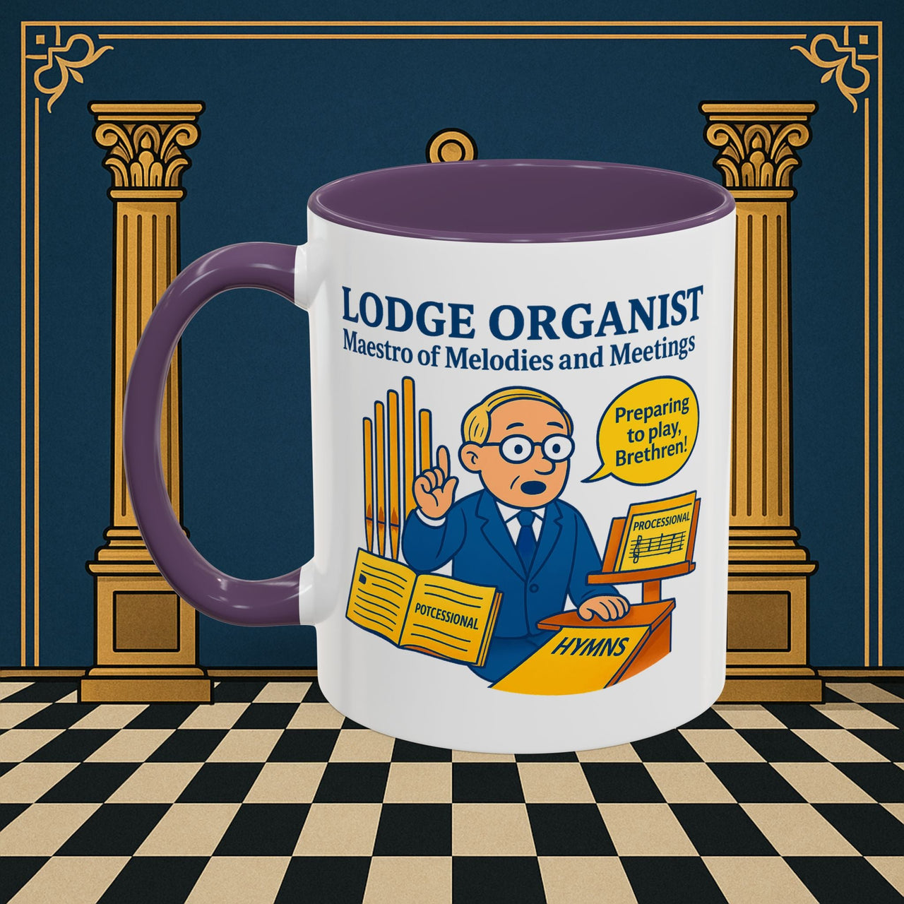 Masonic Mugs - Maestro of Melodies - Organist Printify