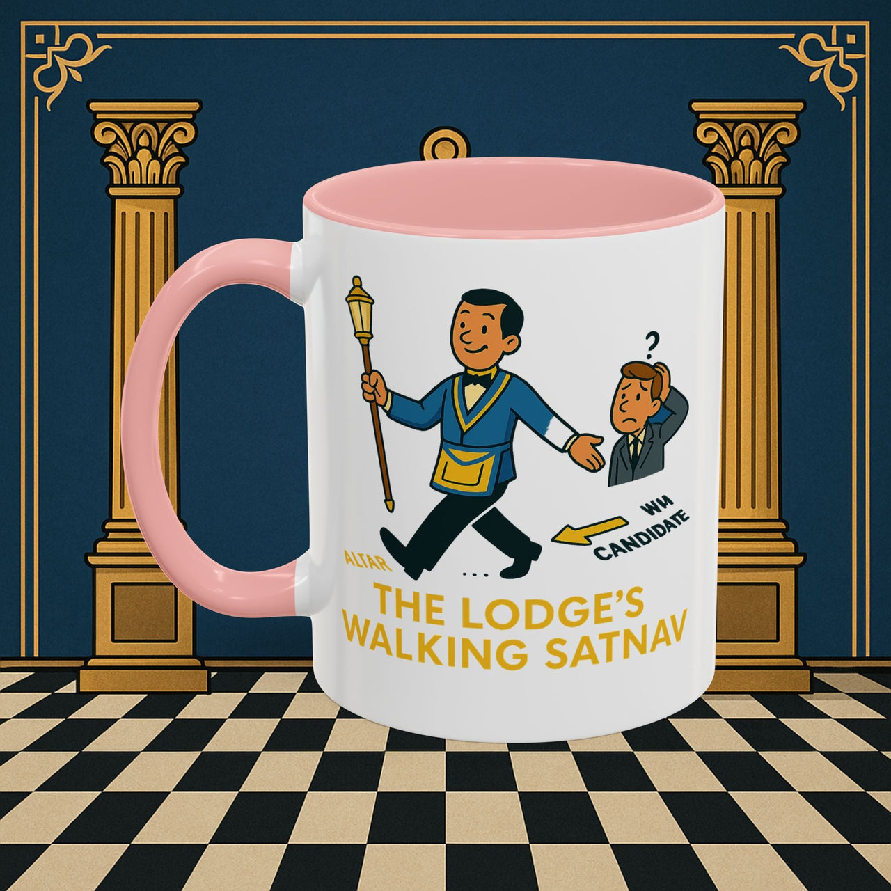 Masonic Mugs - The Lodge's Walking Satnav - Senior Deacon Printify