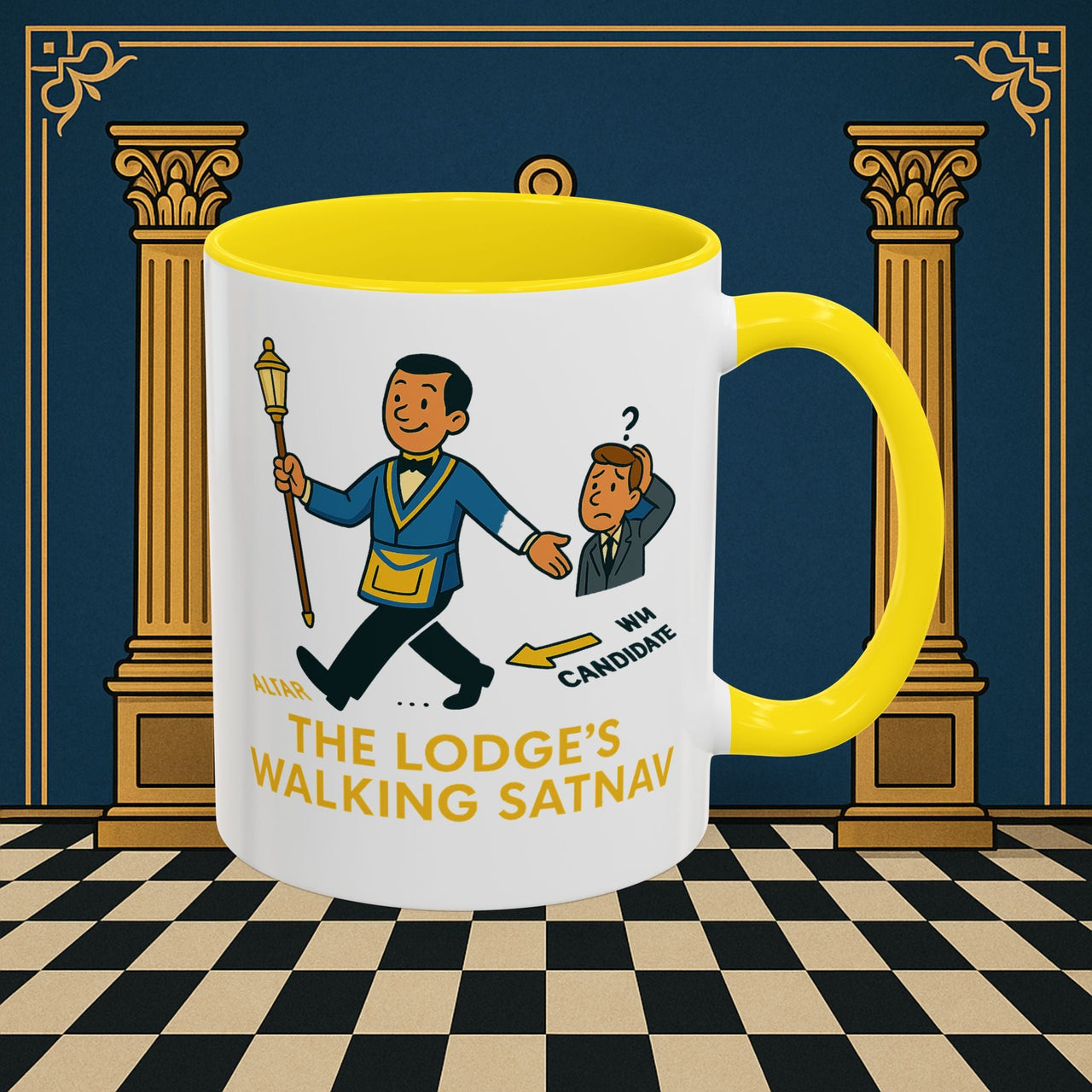 Masonic Mugs - The Lodge's Walking Satnav - Senior Deacon Printify