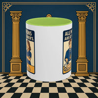 Masonic Mugs Ready to Go – All My Aprons Are at the Cleaner’s (Accent Coloured 11oz Mug) Printify