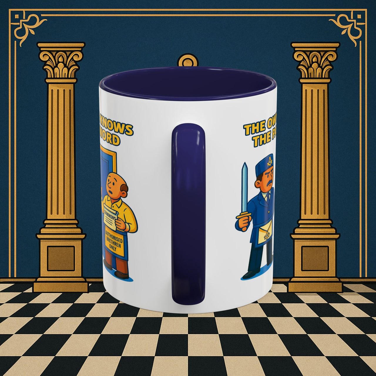 Masonic Mugs - Accent Coloured 11oz Mug - Masonic Mayhem - Inner Guard Printify