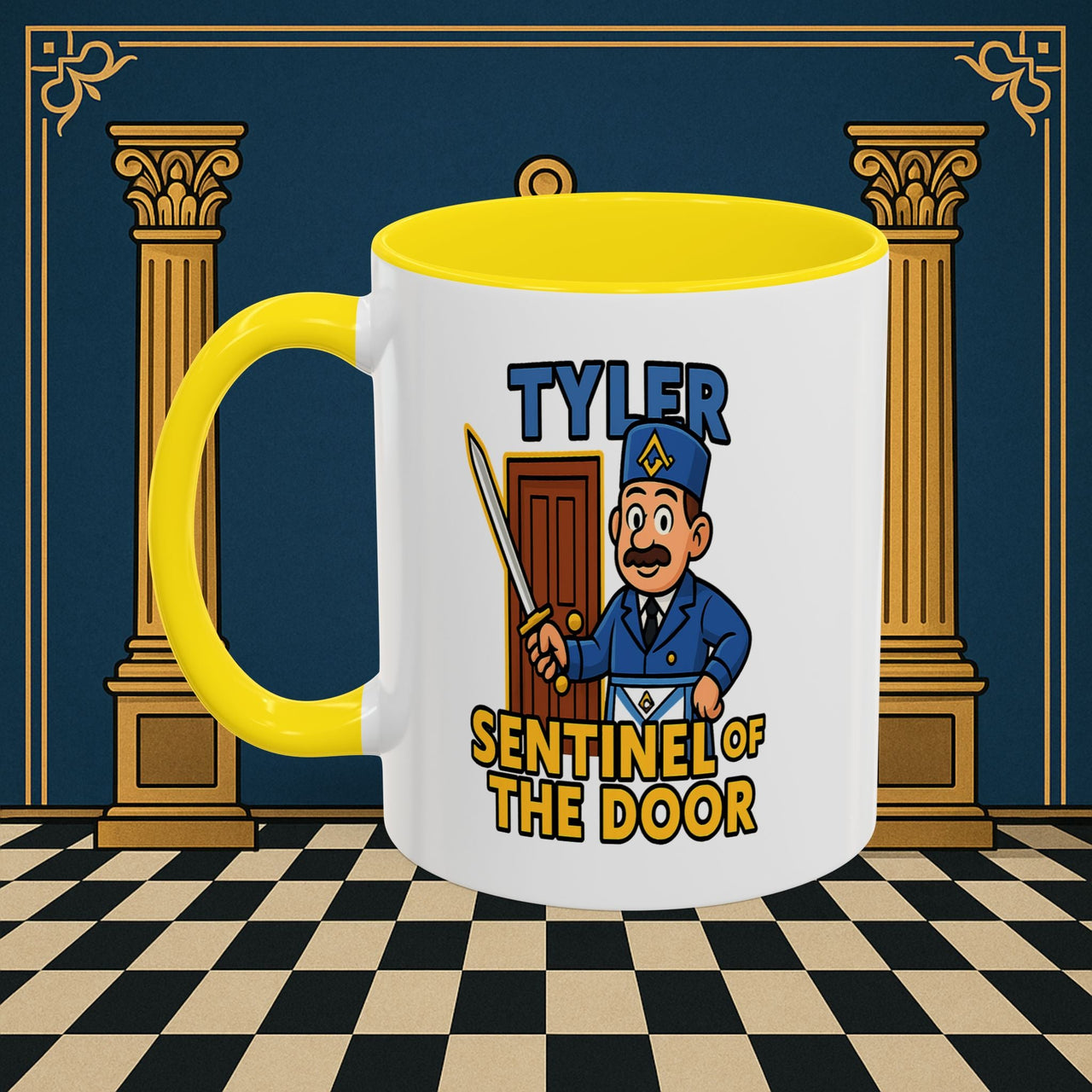 Masonic Mugs - Tyler's Watchful Guard - Tyler Printify