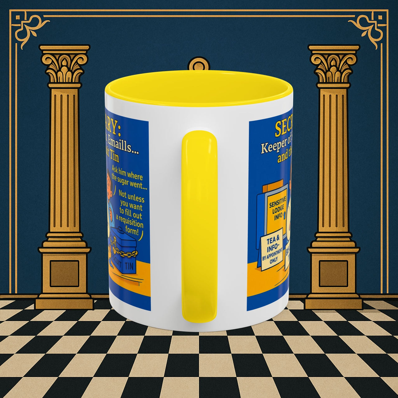 Masonic Mugs - Bureaucratic Biscuit Bouncer - Secretary Printify