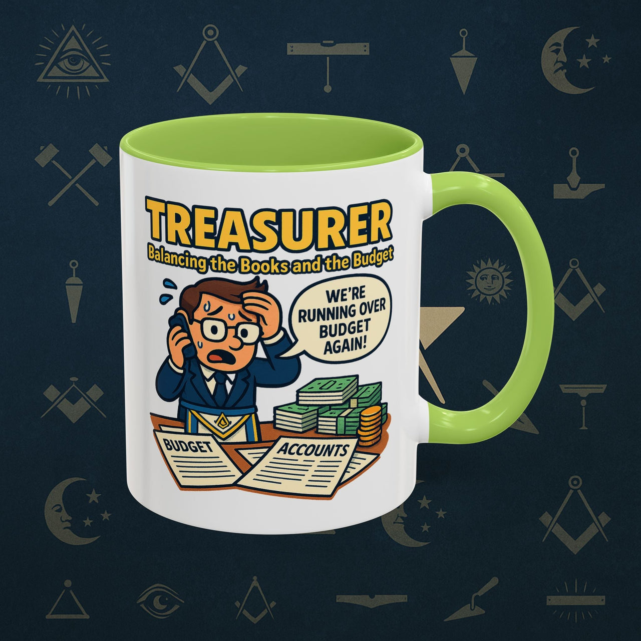 Masonic Mugs - Budget Blues - Treasurer Printify
