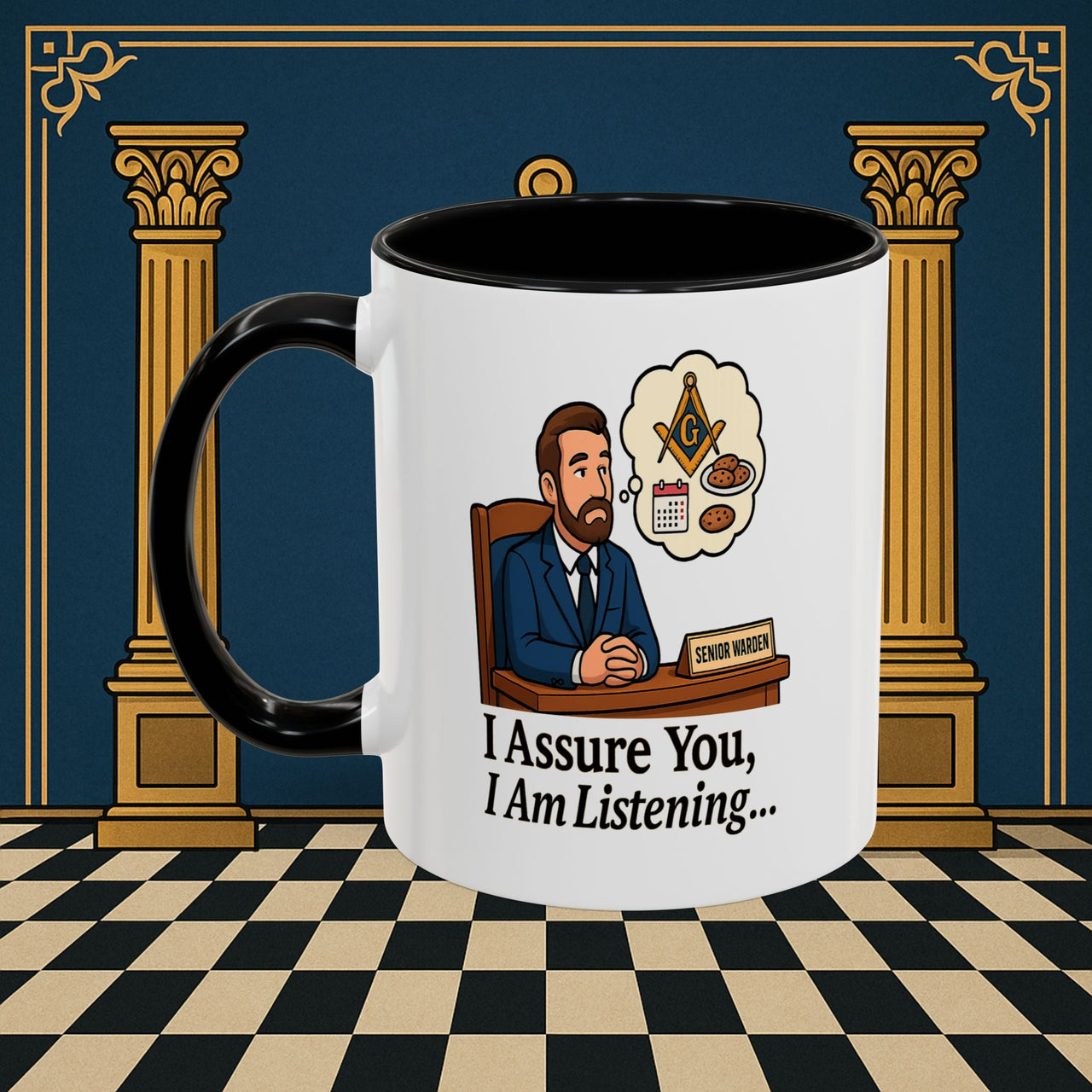 Masonic Mugs - Masonic Musings - Senior Warden Printify