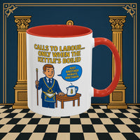 Masonic Mugs - Masonic Tea Break: Fraternal Humor in Comic Book Style, Junior Warden Printify