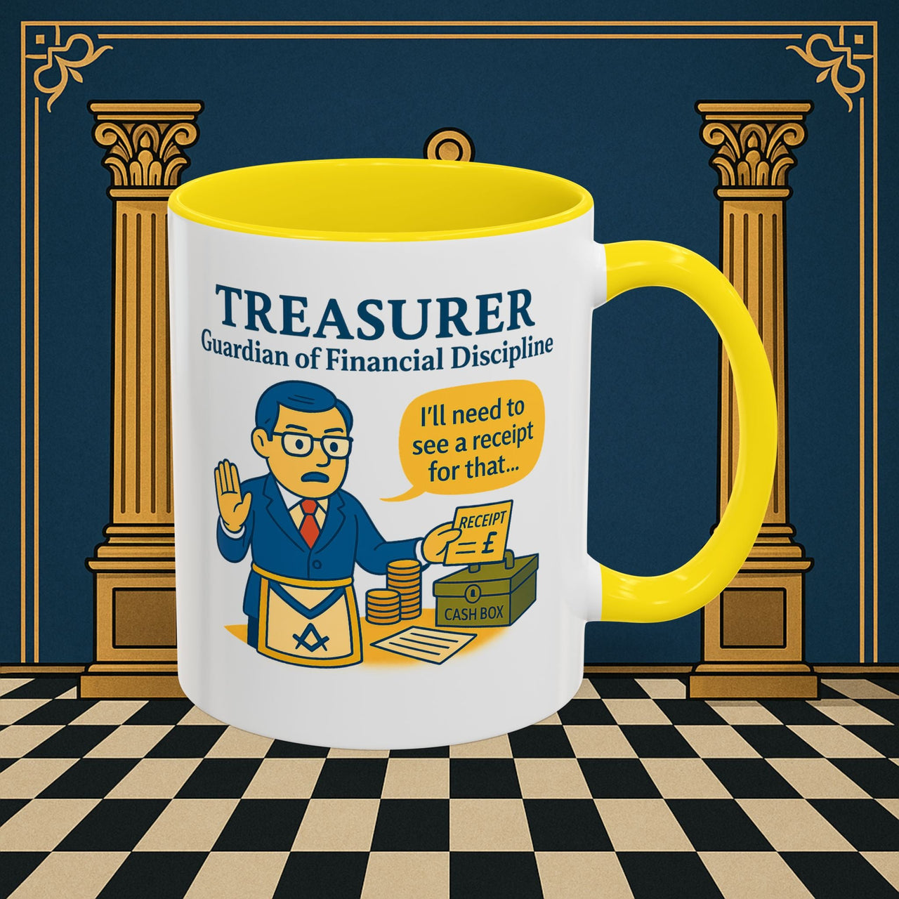 Masonic Mugs - Treasurer's Tally - Treasurer Printify