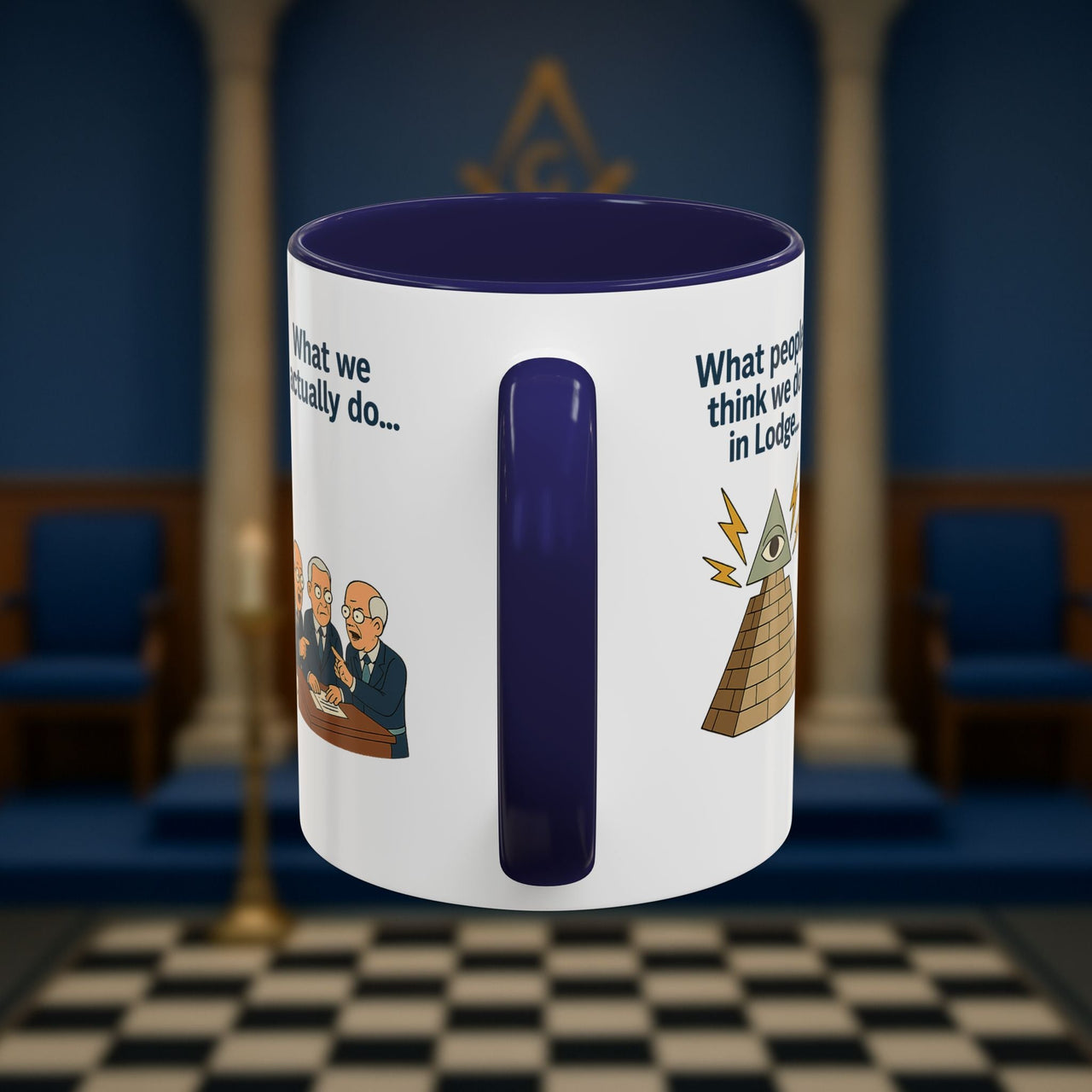 Masonic Mugs Ready to Go – Just for the Ceremony (Accent Coloured 11oz Mug) Printify
