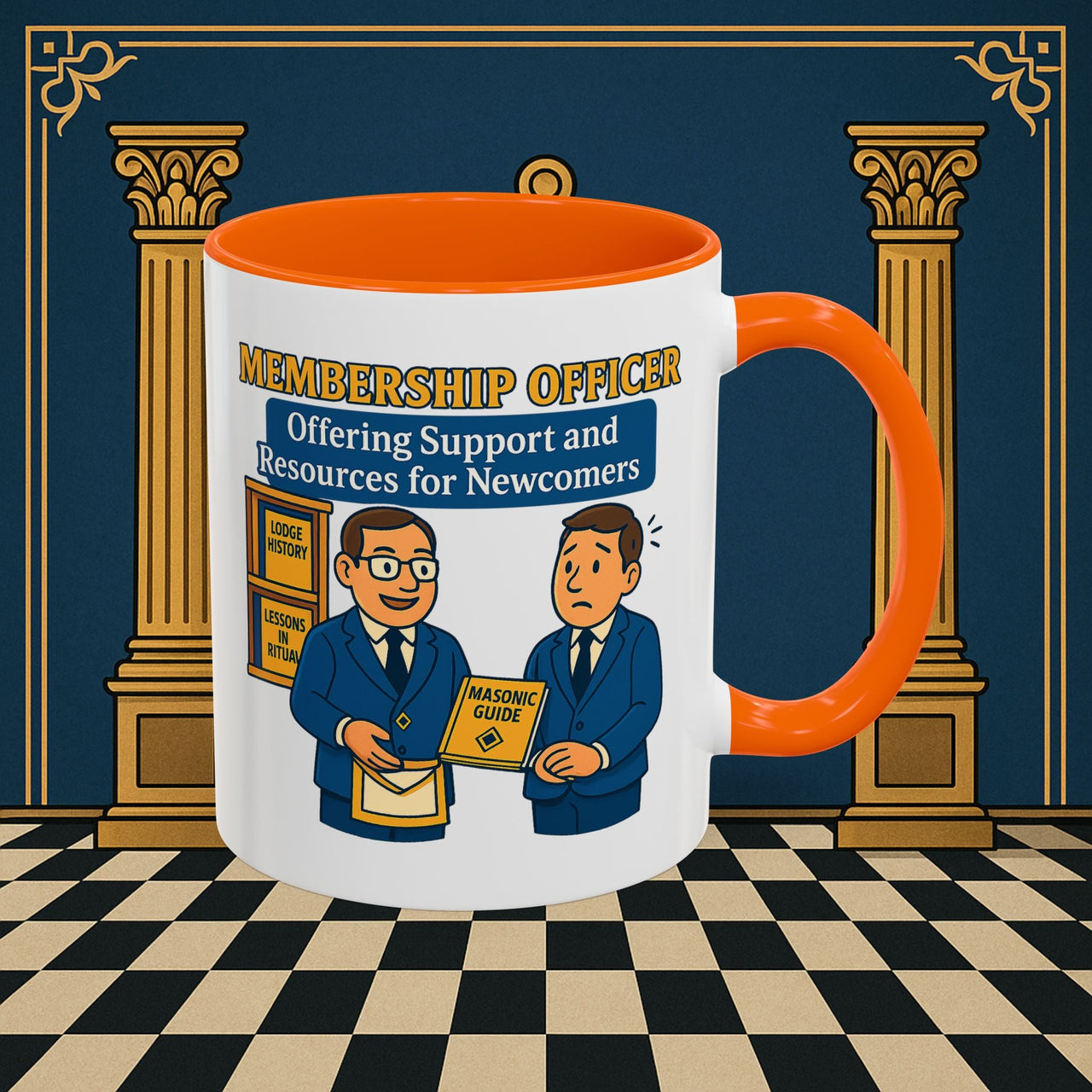 Masonic Mugs - Welcoming New Brothers - Membership Secretary Printify