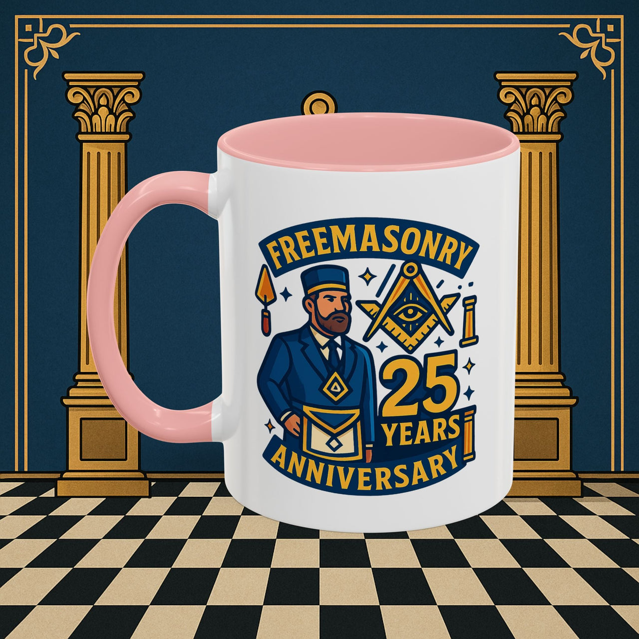 Masonic Mugs - Masonic Legacy - 25 years anniversary Printify