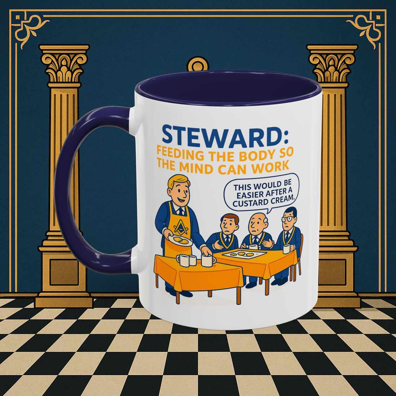 Masonic Mugs - Refreshment of Reason - Steward Printify