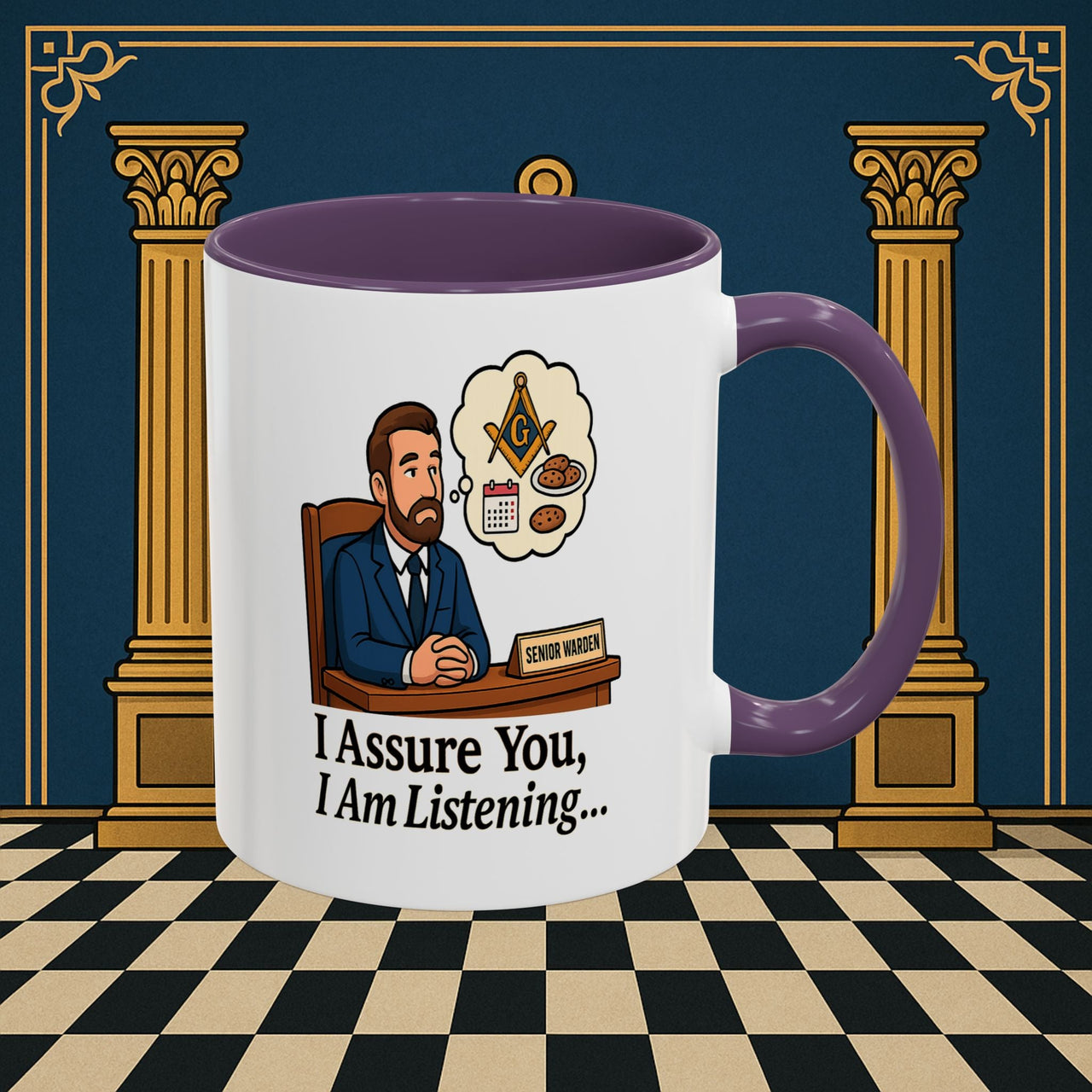 Masonic Mugs - Masonic Musings - Senior Warden Printify