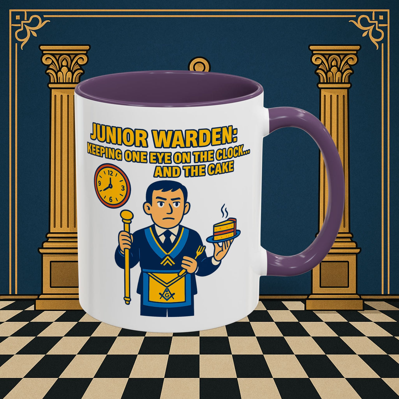Masonic Mugs - Masonic Vigilance: Junior Warden's Timekeeping Duty,  Junior Warden Printify