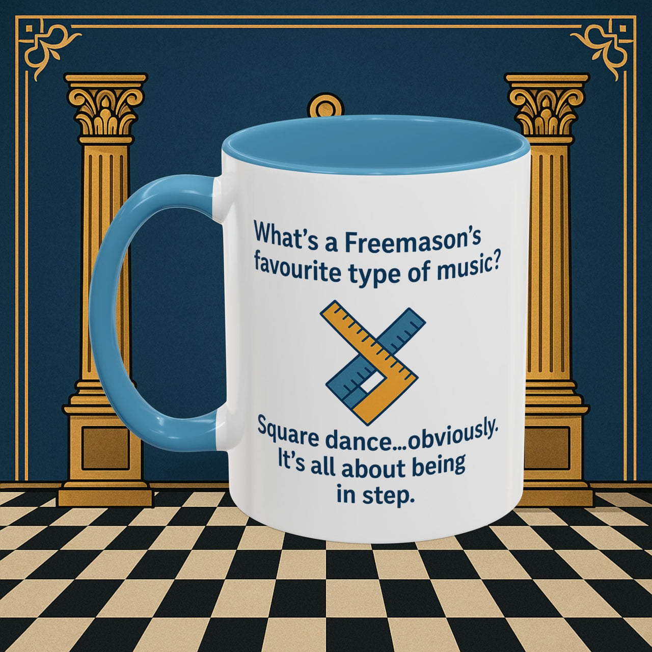 Masonic Mugs Ready to Go – Favourite Type of Music (Accent Coloured 11oz Mug) Printify