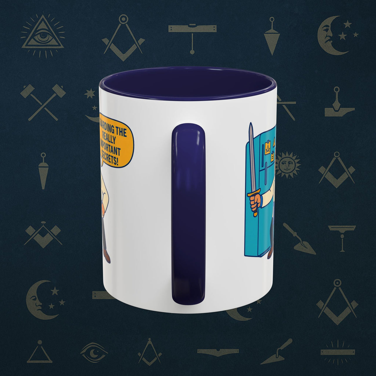 Masonic Mugs - Secret Fridge Defender - Tyler Printify