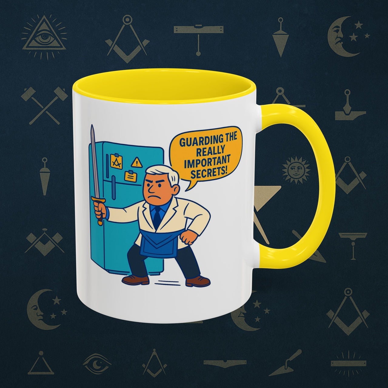 Masonic Mugs - Secret Fridge Defender - Tyler Printify