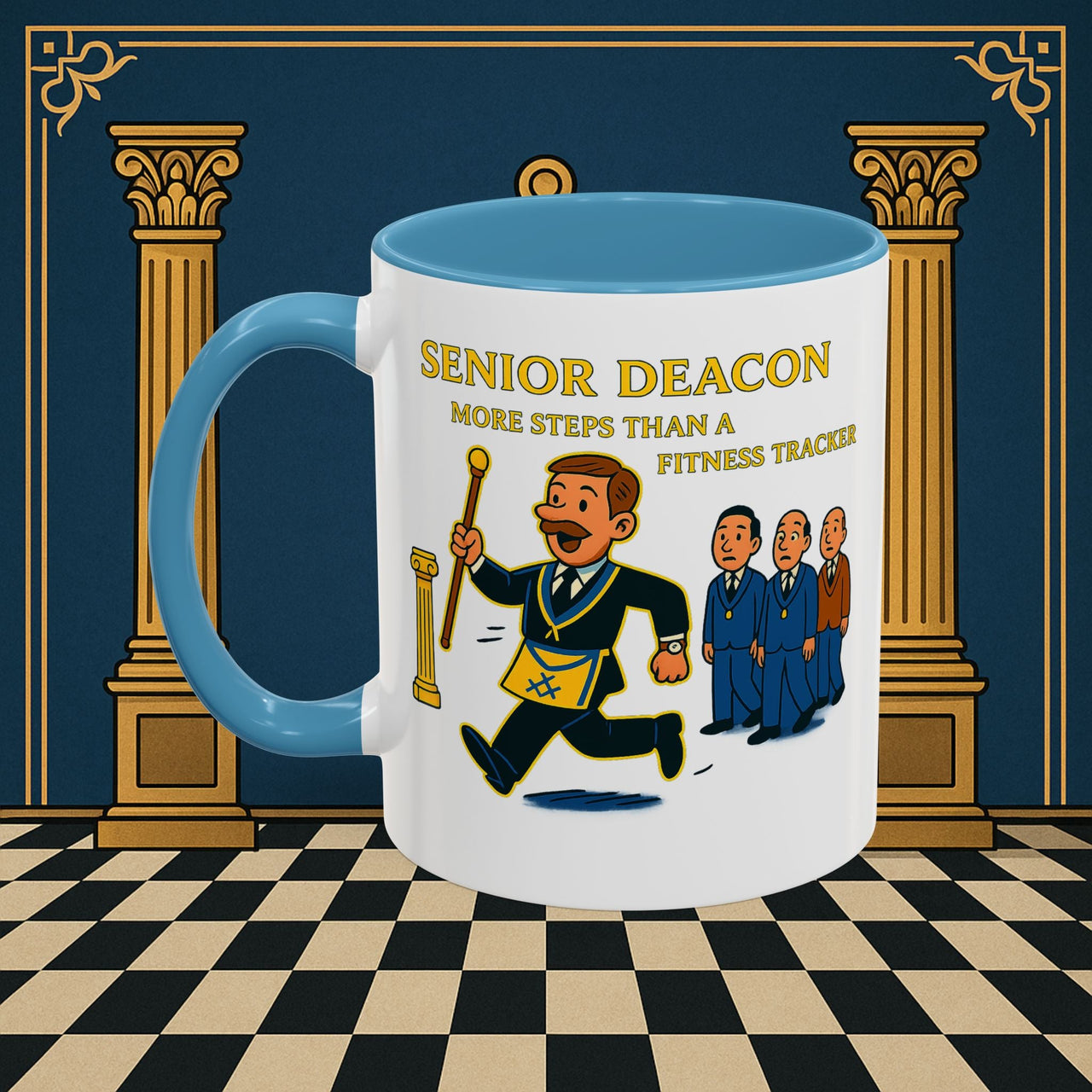 Masonic Mugs - Stepping Out - Senior Deacon Printify